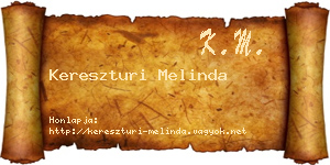 Kereszturi Melinda névjegykártya